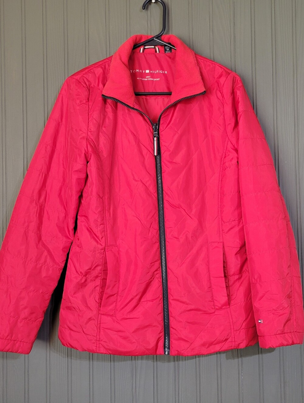 Tommy Hilfiger 3-in-1 All Weather System Jacket Full Zip Red Women's Small